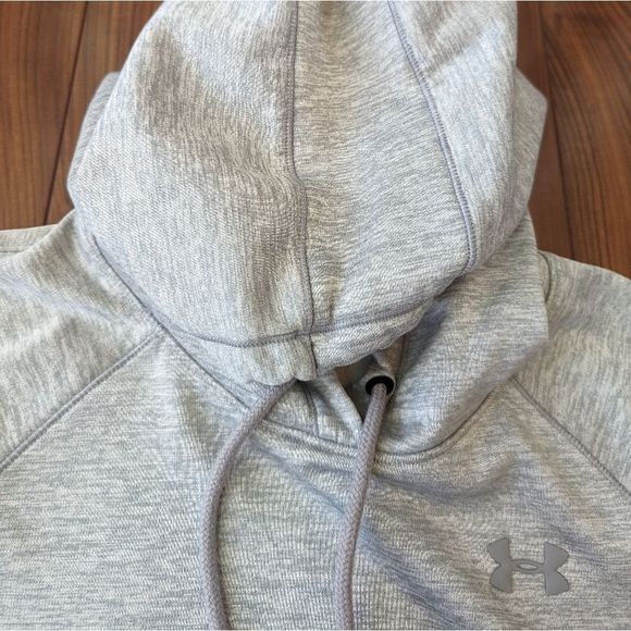 EUC Under Armour Cold Gear Storm Hooded Sweatshirt Women's Size Small Gray - Picture 9 of 14